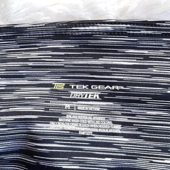 TEK GEAR DRY TEK Women's Slim Fit Performance Leggings Size M Black/White - Picture 5 of 10